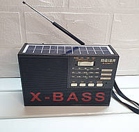 Многофункциональное Радио М-529BT-S Солнечная панель/аккумулятор/батарейка/фонарик/USB