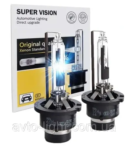 Лампи ксенон D2R SuperVision+60% 6000 K (2шт) (ID#1941130008), цена ...