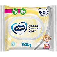 Туалетний вологий папір Zewa Baby moist 80 шт.