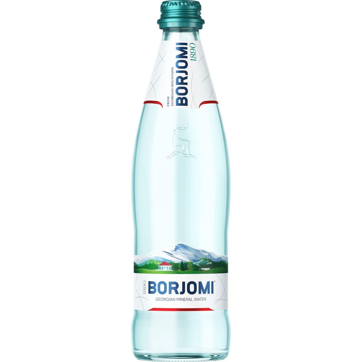 Упаковка минеральной лечебно-столовой сильногазированной воды Borjomi 0,5 х 12 стеклянных бутылок - фото 2 - id-p1975482924