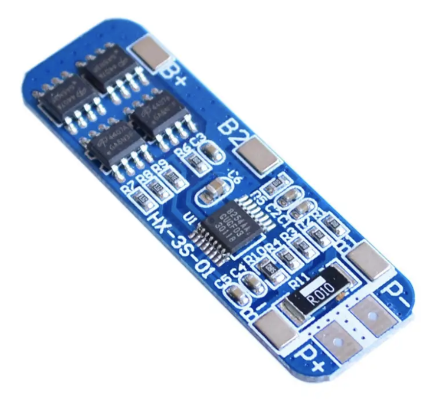 Контролер заряду/розряду Li-Ion, BMS 3S 11,1В, 10А, HX-3S-01, модуль захисту