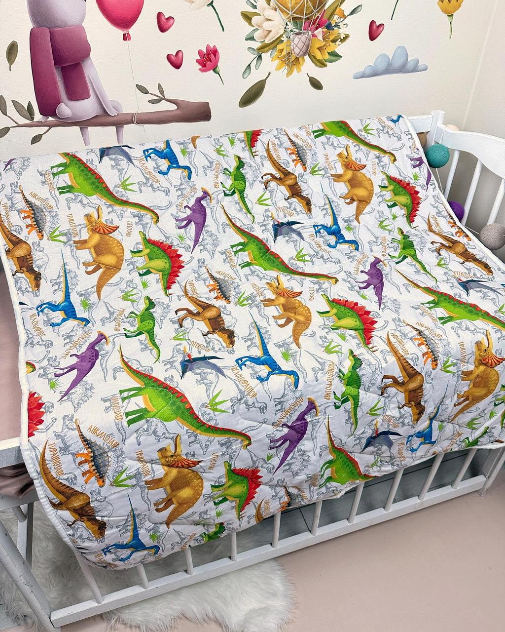 Дитяча стьогана вовняна ковдра в ліжечко  - дитяча ковдра для новонароджених 105х135 см