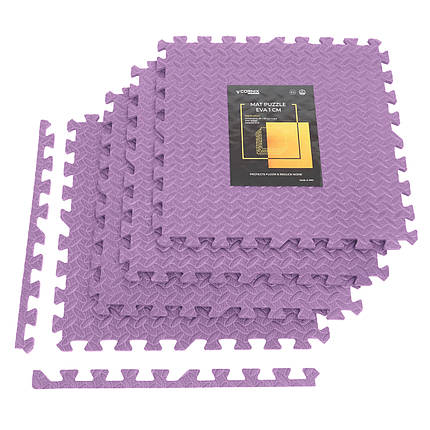 Мат-пазл (ластівчин хвіст) Cornix Mat Puzzle EVA 120 x 120 x 1 см XR-0232 Purple Poland, фото 1