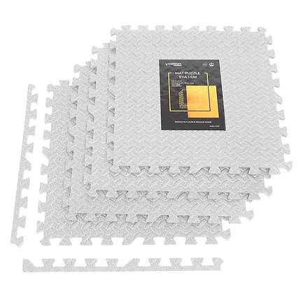 Мат-пазл (ластівчин хвіст) Cornix Mat Puzzle EVA 120 x 120 x 1 см XR-0233 White Poland, фото 1