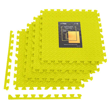 Мат-пазл (ластівчин хвіст) Cornix Mat Puzzle EVA 120 x 120 x 1 см XR-0236 Yellow Poland, фото 1
