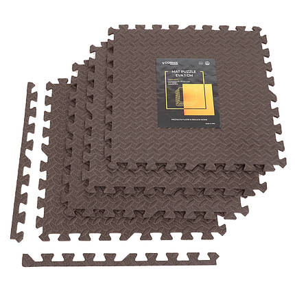 Мат-пазл (ластівчин хвіст) Cornix Mat Puzzle EVA 120 x 120 x 1 см XR-0238 Braun Poland, фото 1