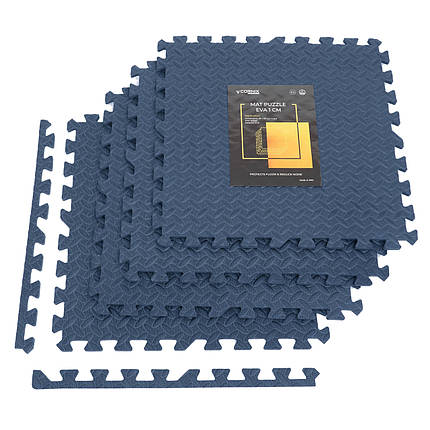 Мат-пазл (ластівчин хвіст) Cornix Mat Puzzle EVA 120 x 120 x 1 см XR-0239 Navy Blue Poland, фото 1