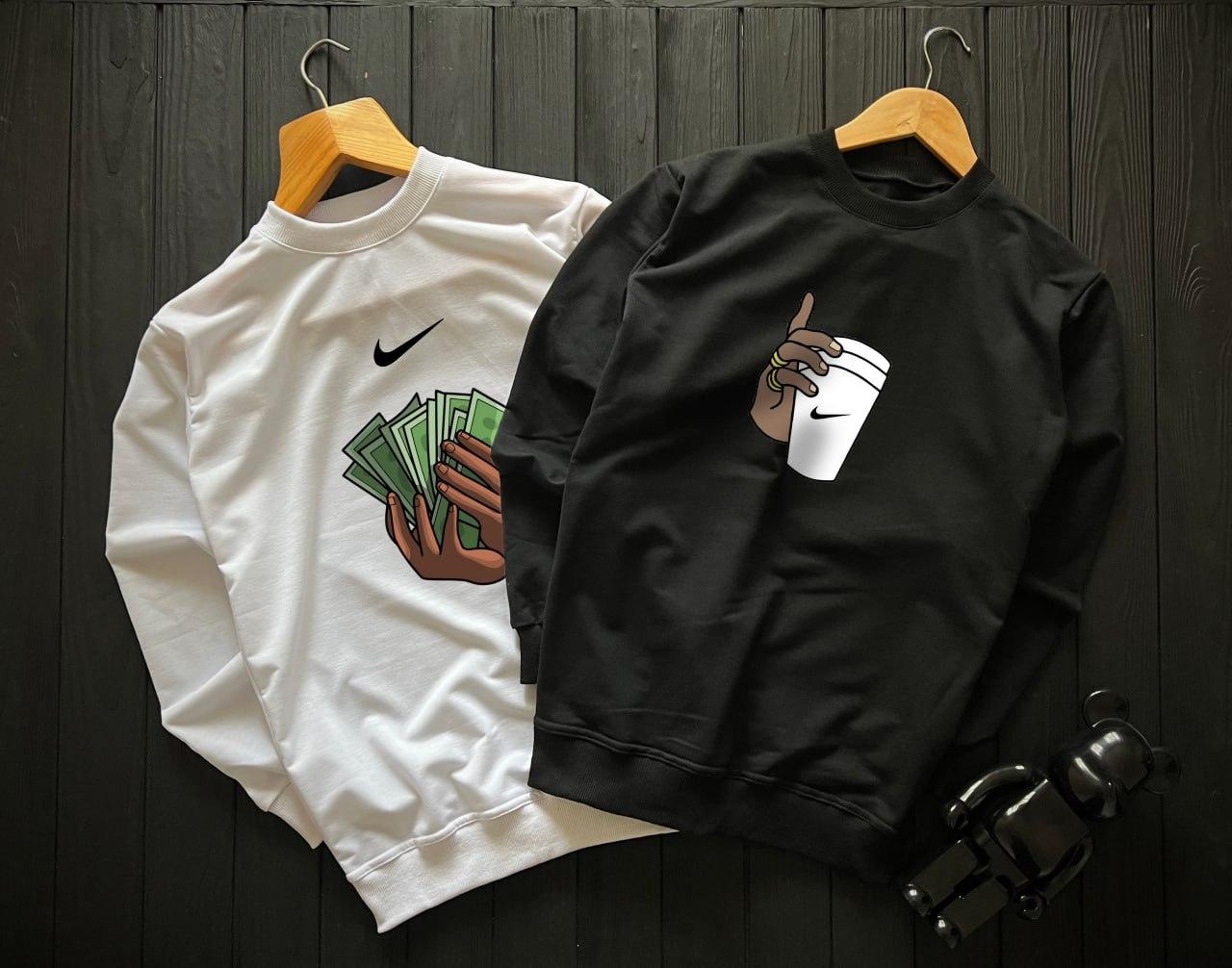 Світшот чоловічий Nike осінній весняний літній кофта чоловіча найк толстовка весна білий, фото 1