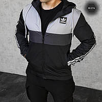 Ветровка - куртка спортивная мужская Adidas , Ветрозащищенная