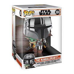 Funko Pop! Star Wars The Mandalorian Зоряні війни Мандалорець з Малюком 25 см 49931