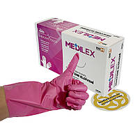Одноразові медичні рукавички Medilex, TPE, рожеві, M, 100 шт Reflex, фото 7