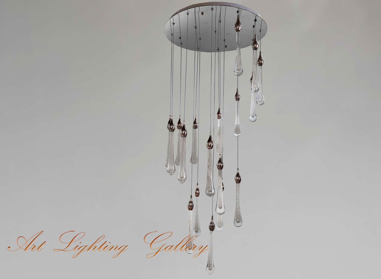 Каскадна світлодіодна люстра YDH123/18 CH, фото 1