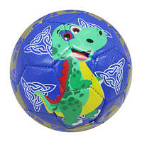 Мяч футбольный №2 Динозаврики (синий) [tsi220326-ТCІ]