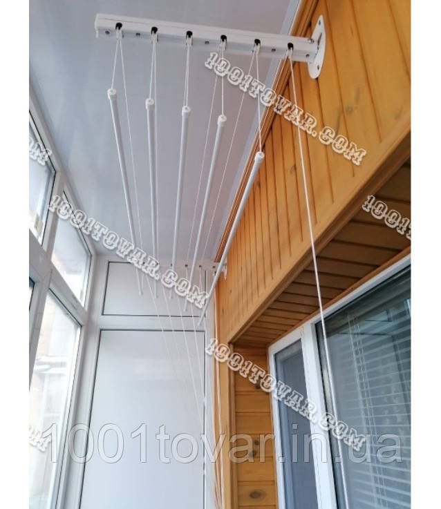 Сушка настінно-стельова Floris (Флоріс) 2 м; 1,8 м; 1,6 м; 1,4 м; 1,2 м; 1,0 м. Сушарка Флоріс., фото 1