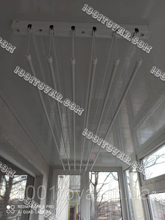 Сушка настінно-стельова Floris (Флоріс) 2 м; 1,8 м; 1,6 м; 1,4 м; 1,2 м; 1,0 м. Сушарка Флоріс., фото 1