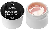 Saga builder gel veil гель для наращивания №10