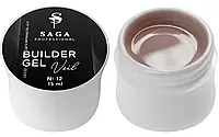 Saga builder gel veil гель для наращивания №12