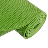 Килимок для йоги та фітнесу Power System PS-4014 PVC Fitness-Yoga Mat Green (173x61x0.6), фото 6