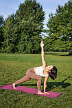 Килимок для йоги та фітнесу PowerPlay 4010 PVC Yoga Mat Рожевий (173x61x0.6), фото 9
