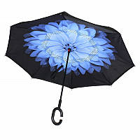 Зонт наоборот Up-Brella Цветок Синий