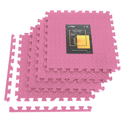 Мат-пазл (ластівчин хвіст) Cornix Mat Puzzle EVA 120 x 120 x 1 см XR-0230 Pink, фото 2