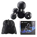 Набір масажних м'ячиків U-POWEX EPP Massage Ball (3 шт.) Black, фото 3
