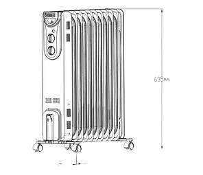 Оливний нагрівач радіатор 2500 Вт CYBL20-11, фото 3