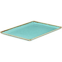 Тарелка прямоугольная Porland Seasons, Turquoise 18X13CM