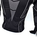 Термокофта з комірцем (лонгслів) X TECH Maglia Race 3 Munica Lunga lupetto Nero L/XL Чорна, фото 7