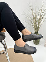 Туфли женские MeegoComfort A0231-GREY серые на низком ходу