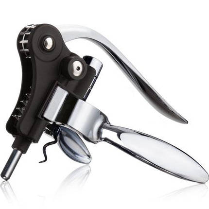 Штопор горизонтальний Vacu Vin Lever Corkscrew Horizontal Black, фото 1