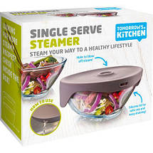 Скляна пароварка з силіконовою кришкою Tomorrow's Kitchen Single Serve Steamer, фото 5