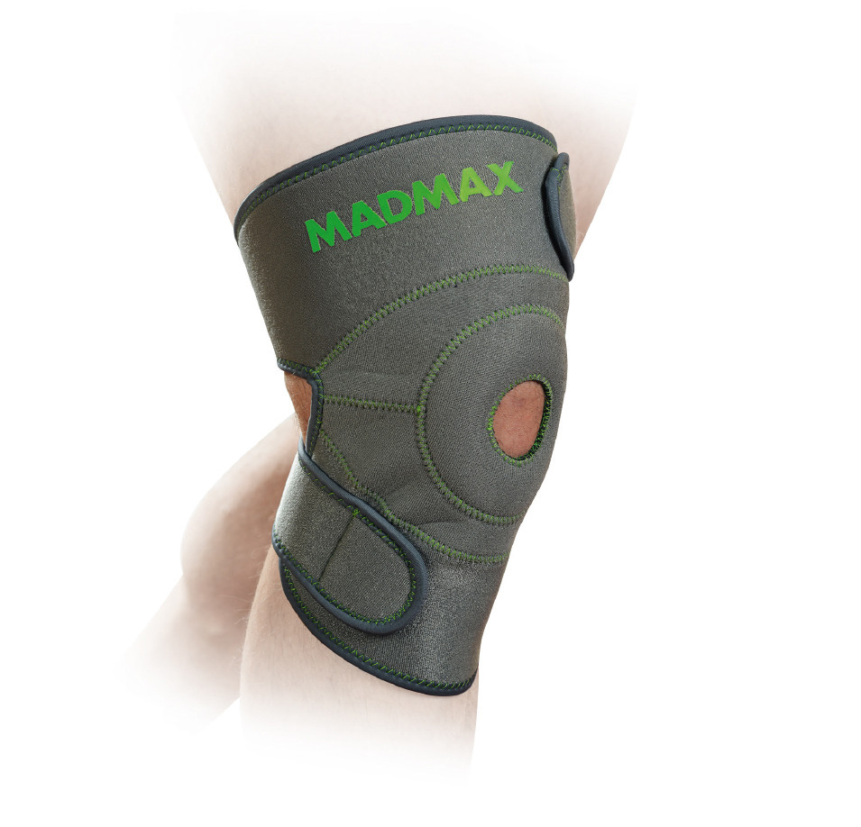 Наколенник MadMax MFA-295 Zahoprene Universal Knee Support Dark Grey/Green (1шт.), фото 1