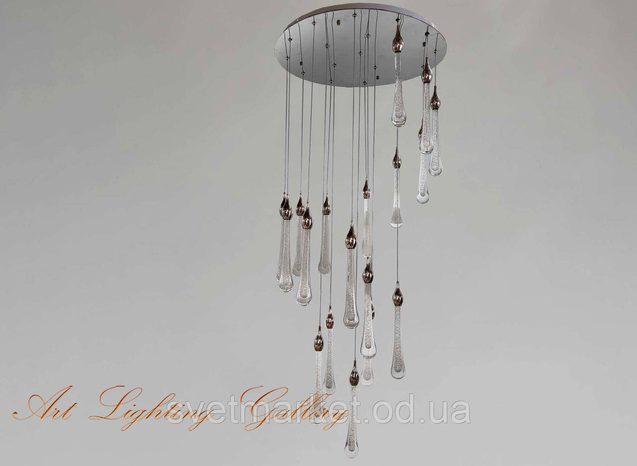 Каскадна світлодіодна люстра YDH123/18 CH, фото 1