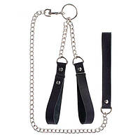 Наручники з повідцем Gentle Hold, Smooth Black артикул 4407436