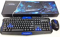 Клавиатура кириллица мышь беспроводная игровая KEYBOARD НК8100 беспроводной комплект набор мышка b