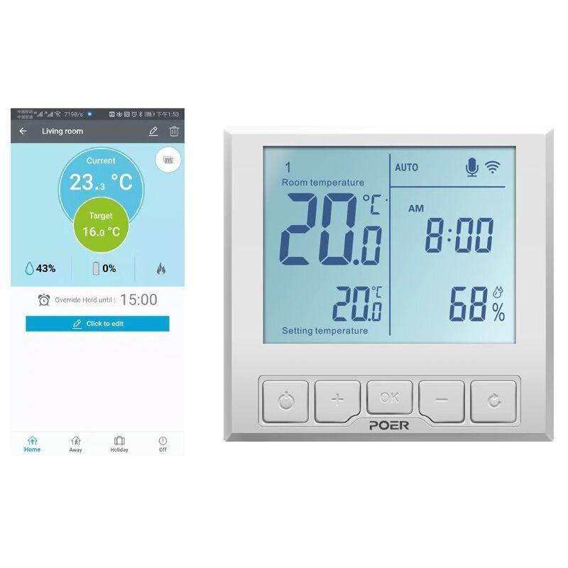 WiFi термостат для котла - терморегулятор з LCD дисплеєм POER PTC20