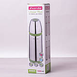 Термос з нержавіючої сталі Kamille KM-2059 Синій 1000мл Термос для чаю з чашкою Компактний термос, фото 4