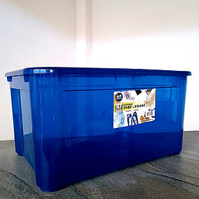 Великий пластиковий контейнер з кришкою для зберігання Easy Box 47 л, фото 2