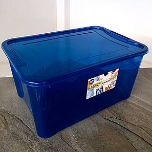 Великий пластиковий контейнер з кришкою для зберігання Easy Box 47 л, фото 2