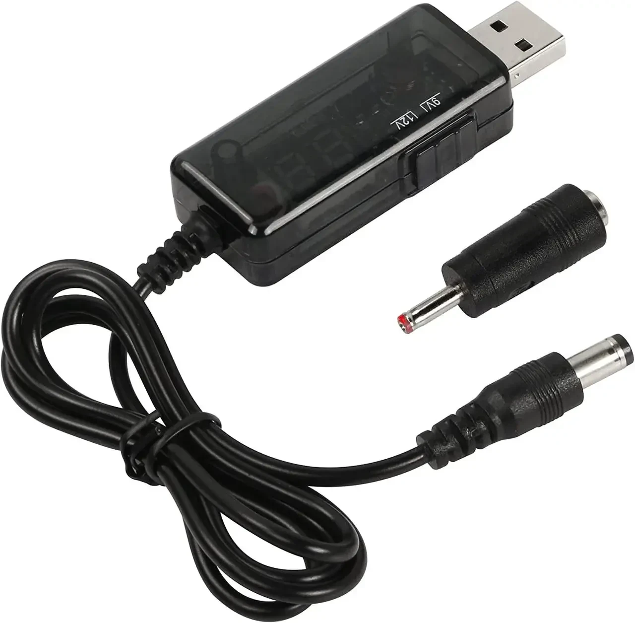 Кабель живлення USB на DC 5v на 9V і 12 V з дисплеєм + перемикач