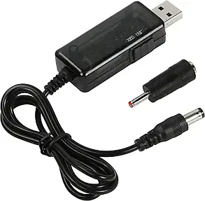 Кабель живлення USB на DC 5v на 9V і 12 V з дисплеєм + перемикач, фото 1