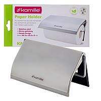Тримач паперових рушників Kamille KM-8818 24,5х13,5см Нержавіюча сталь Тримачі для паперових рушників