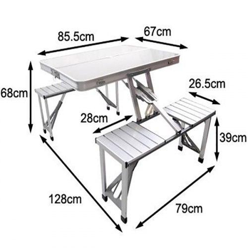 Стол для пикника раскладной Alumum Picnic Table - фото 3 - id-p1975697160