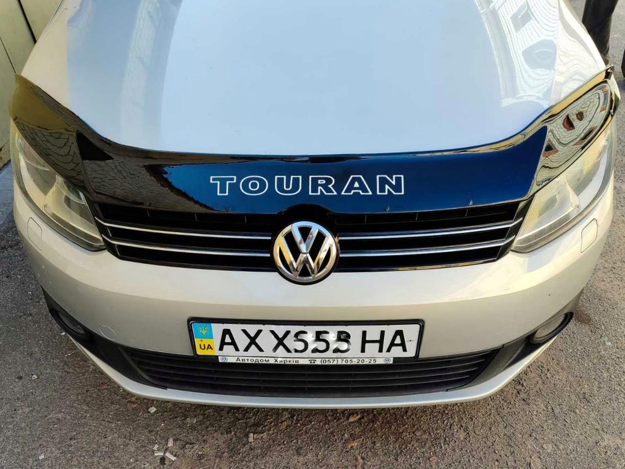 Дефлектор капота "AV-Tuning" VW Touran 2010-2015 - Мухобійка туран