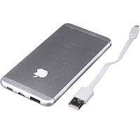 Power Bank Apple iphone Style Ipower павер банк айфон портативная Серебряный