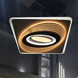 Квадратний світильник Led з пультом Linisoln 75W до 18 кв.м колір  1206 WH-GR