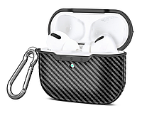 Силиконовый чехол Primo Carbon Fiber для AirPods Pro - Black