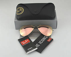 Жіночі сонцезахисні окуляри в стилі RAY BAN aviator 3026 (019/Z2) Lux