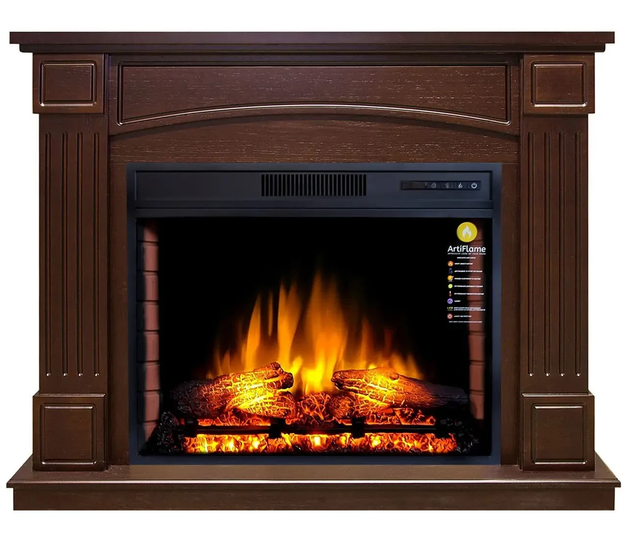 Електрокамін з порталом ArtiFlame Boston AF28 коньяк (116 х 90.5 х 35 см)